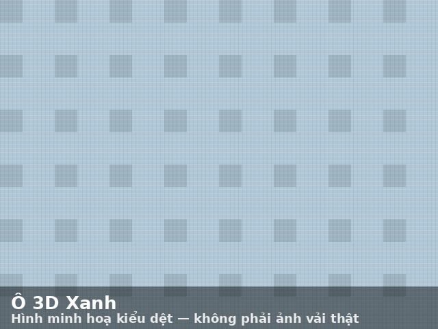 Hình minh hoạ kiểu dệt Ô 3d Xanh