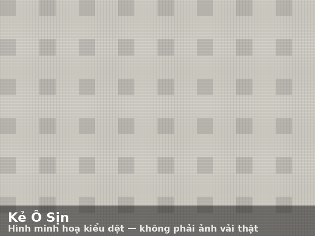 Hình minh hoạ kiểu dệt Kẻ Ô Sịn