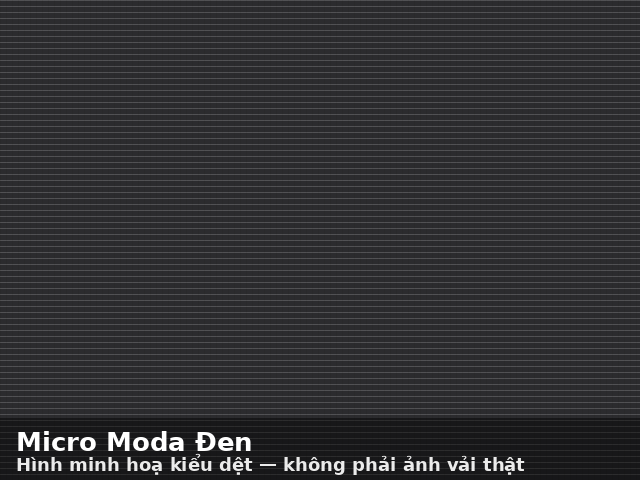 Hình minh hoạ kiểu dệt Micro Moda Đen
